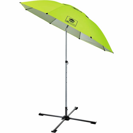 Ergodyne SHAX 6199 Work Umbrella & Stand Kit - Lime: Lightweight Solution - Protective Gear