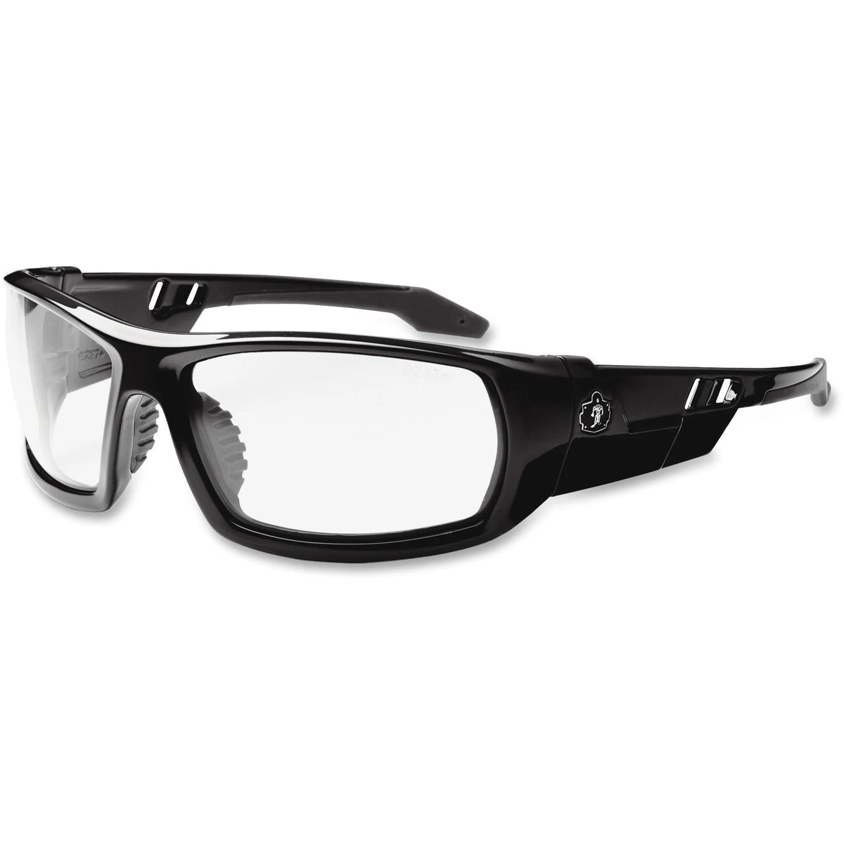 Ergodyne Skullerz Fog-Off Safety Glasses: Clear Lens UV Protection Black - Durable Flexible Anti-fog - 1 Each