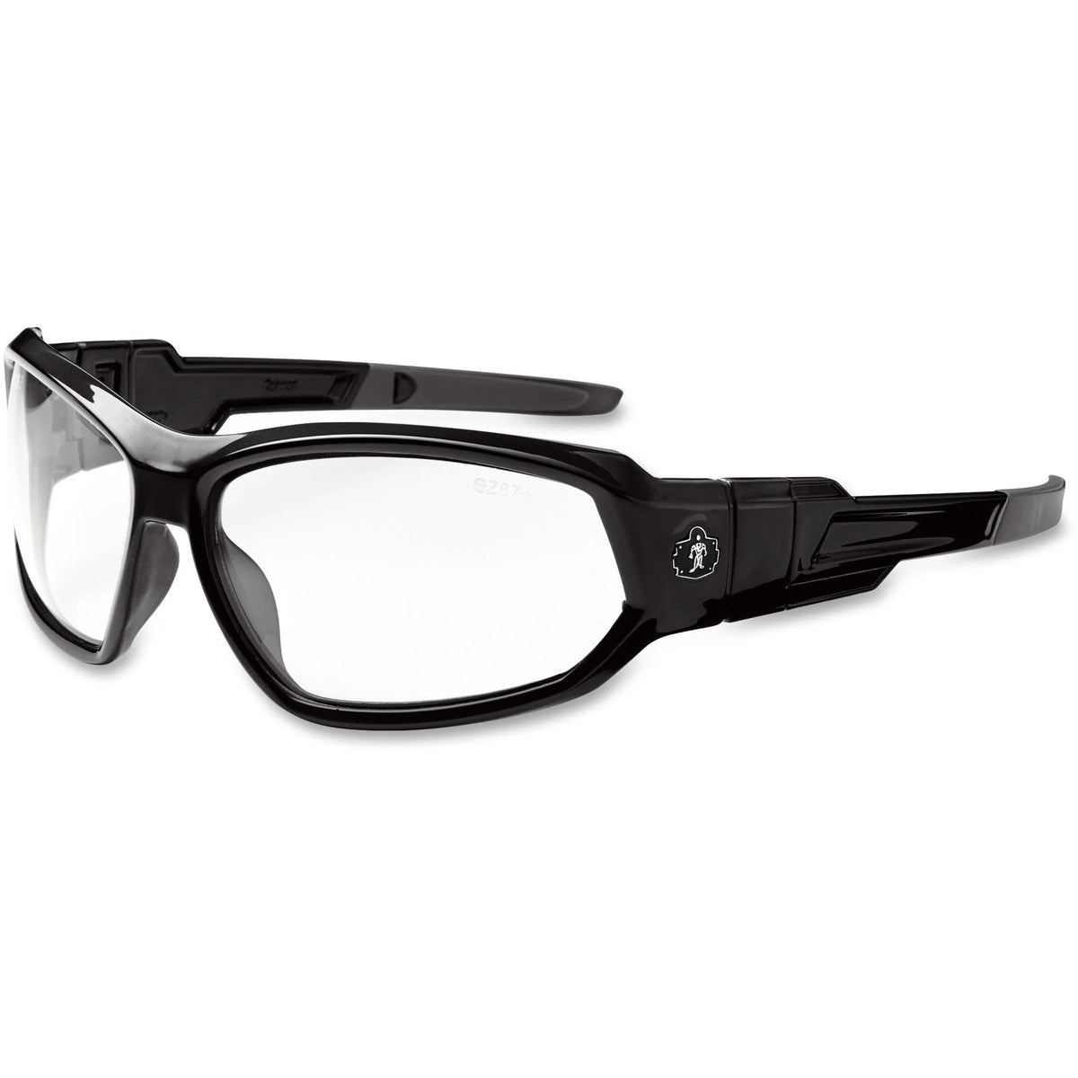 Ergodyne Skullerz Loki Safety Glasses - Clear Lens UV Protection - Black Frame Anti-fog Non-slip - Protective Gear
