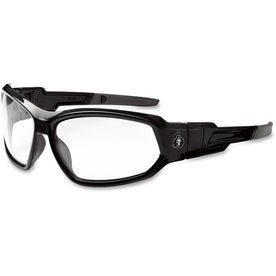Ergodyne Skullerz Loki Safety Glasses - Clear Lens UV Protection - Black Frame Anti-fog Non-slip - Protective Gear