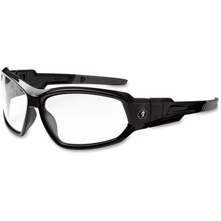 Ergodyne Skullerz Loki Safety Glasses - Clear Lens UV Protection - Black Frame Anti-fog Non-slip - Protective Gear