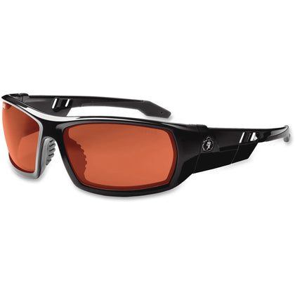 Ergodyne Skullerz Odin Safety Glasses: Copper Lens UV Protection Black - Protective Gear