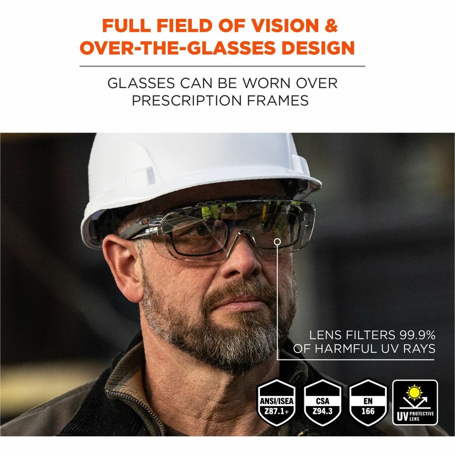 Ergodyne Skullerz OSMIN Anti-Scratch & Enhanced Anti-Fog Safety Glasses, Sunglasses - Alternate-Image1