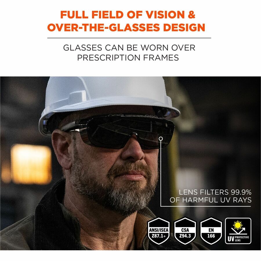 Ergodyne Skullerz OSMIN Anti-Scratch & Enhanced Anti-Fog Safety Glasses, Sunglasses - Alternate-Image1