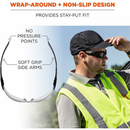 Ergodyne Skullerz SAGA Anti-Scratch & Enhanced Anti-Fog Safety Glasses, Sunglasses - Alternate-Image3