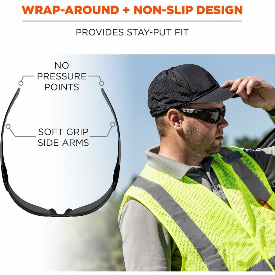 Ergodyne Skullerz SAGA Anti-Scratch & Enhanced Anti-Fog Safety Glasses, Sunglasses - Alternate-Image3