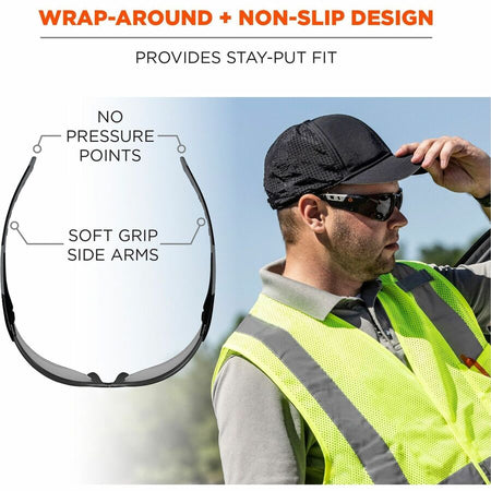 Ergodyne Skullerz SAGA Anti-Scratch & Enhanced Anti-Fog Safety Glasses, Sunglasses - Alternate-Image3