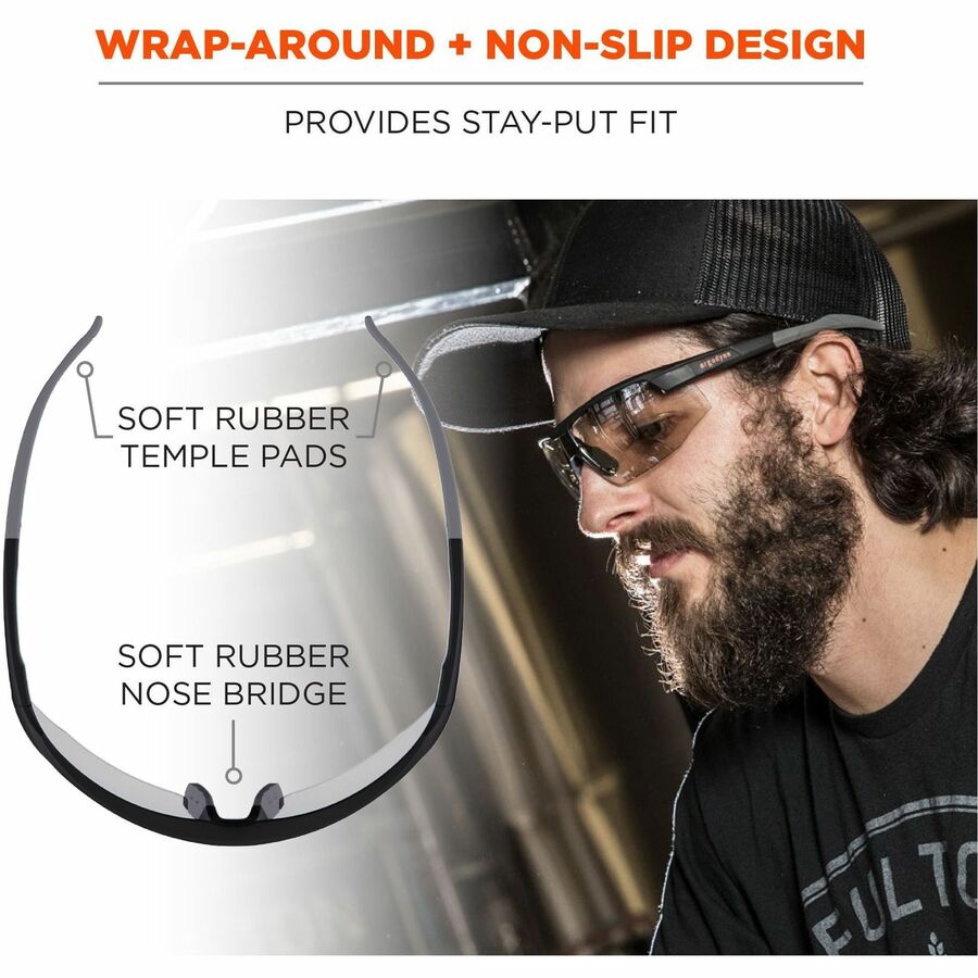 Ergodyne Skullerz SKOLL Anti-Scratch & Enhanced Anti-Fog Safety Glasses, Sunglasses - Alternate-Image3