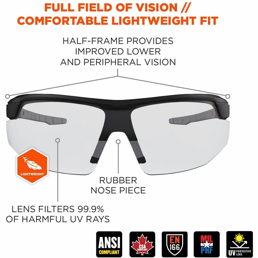 Ergodyne Skullerz SKOLL Anti-Scratch & Enhanced Anti-Fog Safety Glasses, Sunglasses - Alternate-Image1