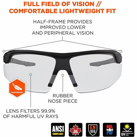 Ergodyne Skullerz SKOLL Anti-Scratch & Enhanced Anti-Fog Safety Glasses, Sunglasses - Alternate-Image1