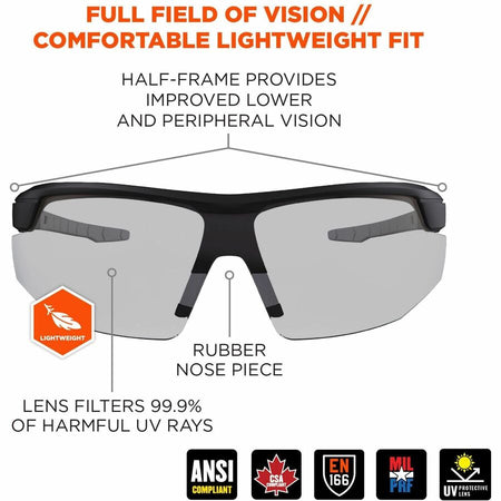Ergodyne Skullerz SKOLL Anti-Scratch & Enhanced Anti-Fog Safety Glasses, Sunglasses - Alternate-Image1