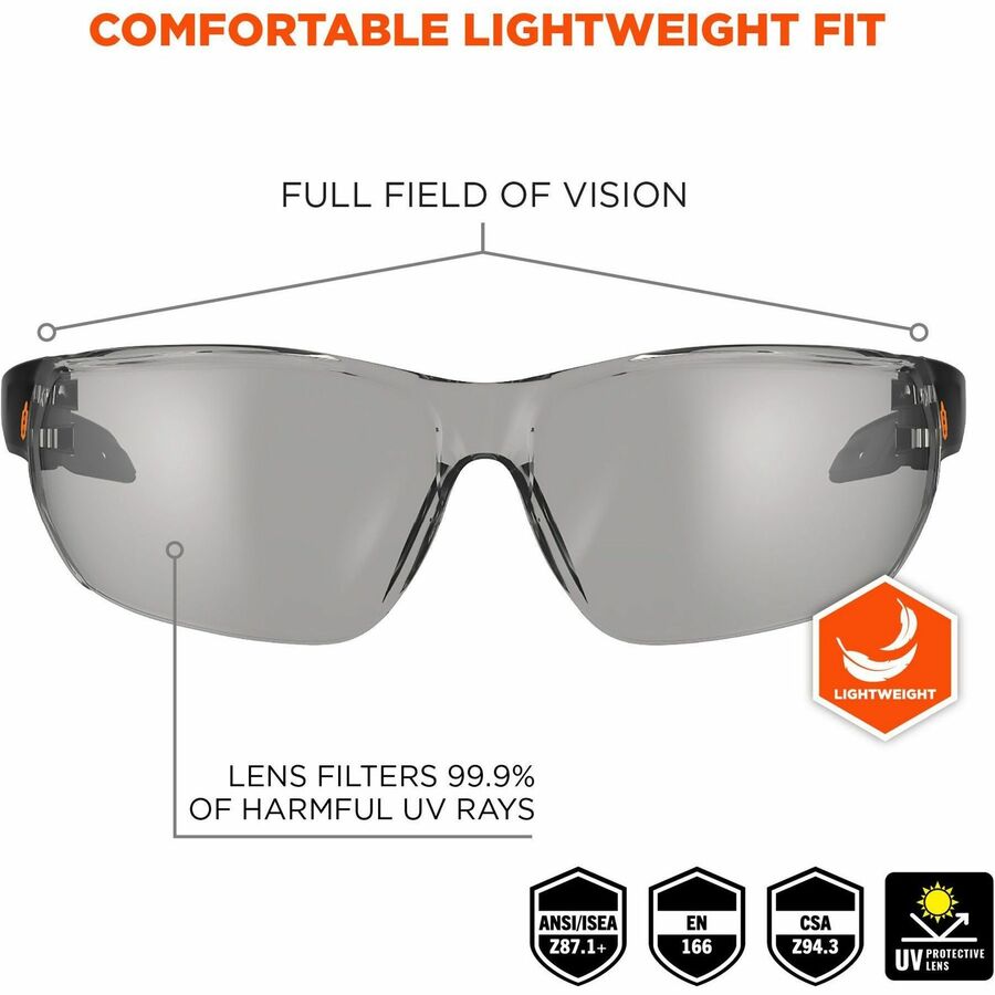 Ergodyne Skullerz VALI Anti-Scratch & Enhanced Anti-Fog Safety Glasses, Sunglasses - Alternate-Image1