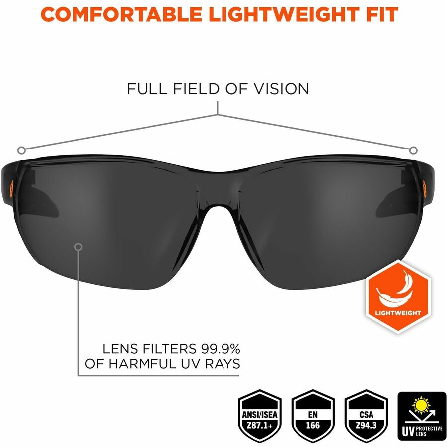 Ergodyne Skullerz VALI Anti-Scratch & Enhanced Anti-Fog Safety Glasses, Sunglasses - Alternate-Image1