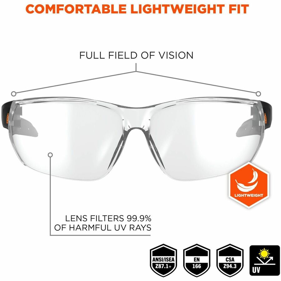 Ergodyne Skullerz VALI Anti-Scratch & Enhanced Anti-Fog Safety Glasses, Sunglasses - Alternate-Image1