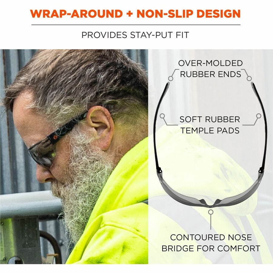 Ergodyne Skullerz VALI Anti-Scratch & Enhanced Anti-Fog Safety Glasses, Sunglasses - Alternate-Image3