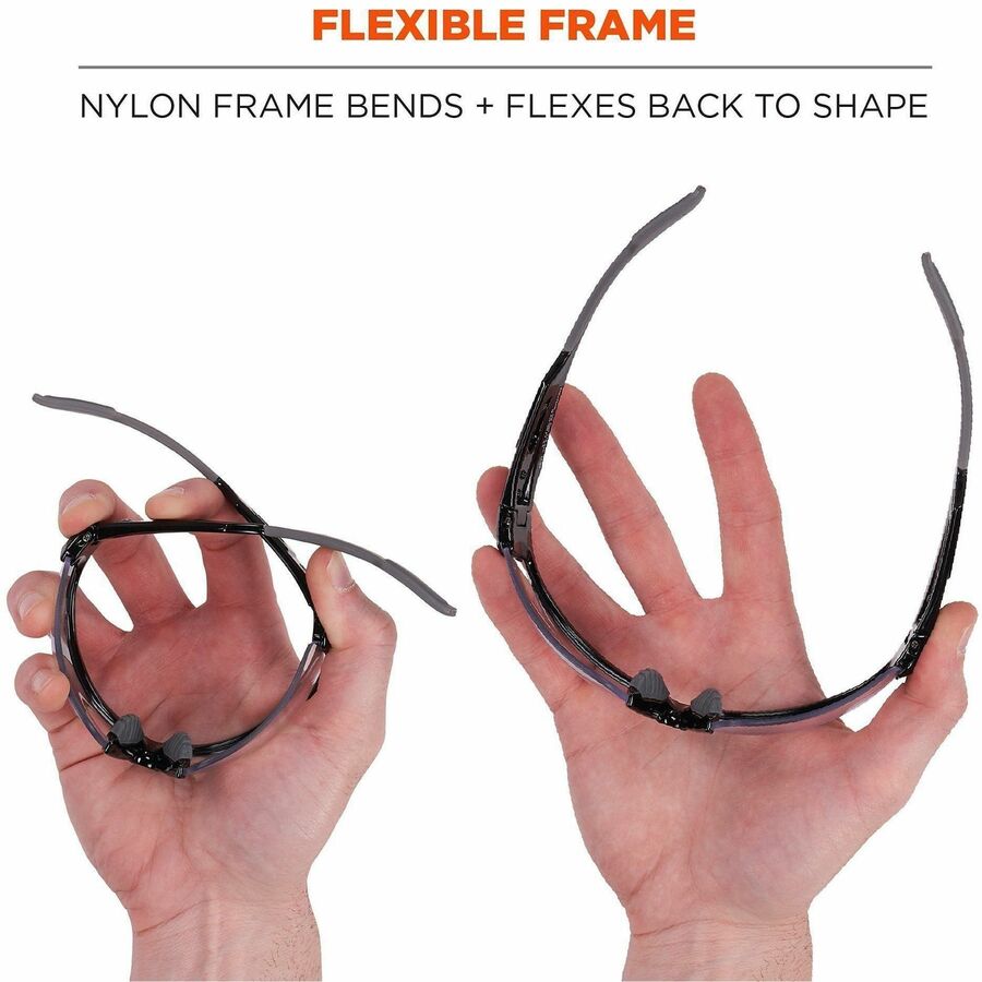 Ergodyne Smoke Lens/Gray Half Frame Safety Glasses - Alternate-Image4