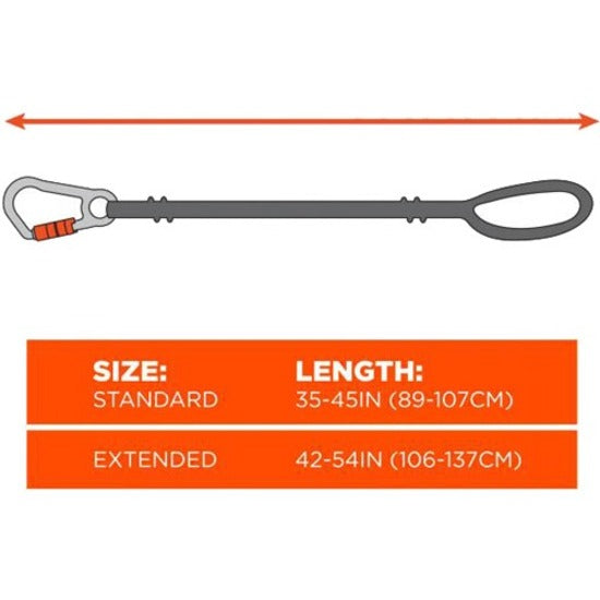 Ergodyne Squids 3100 Single Carabiner Tool Lanyard - 10lbs - Alternate-Image4