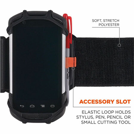 Ergodyne Squids 5545 Wrist Mount for Scanner, Mobile Computer, Smartphone, Stylus, Tool - Black - Landscape/Portrait - Alternate-Image6