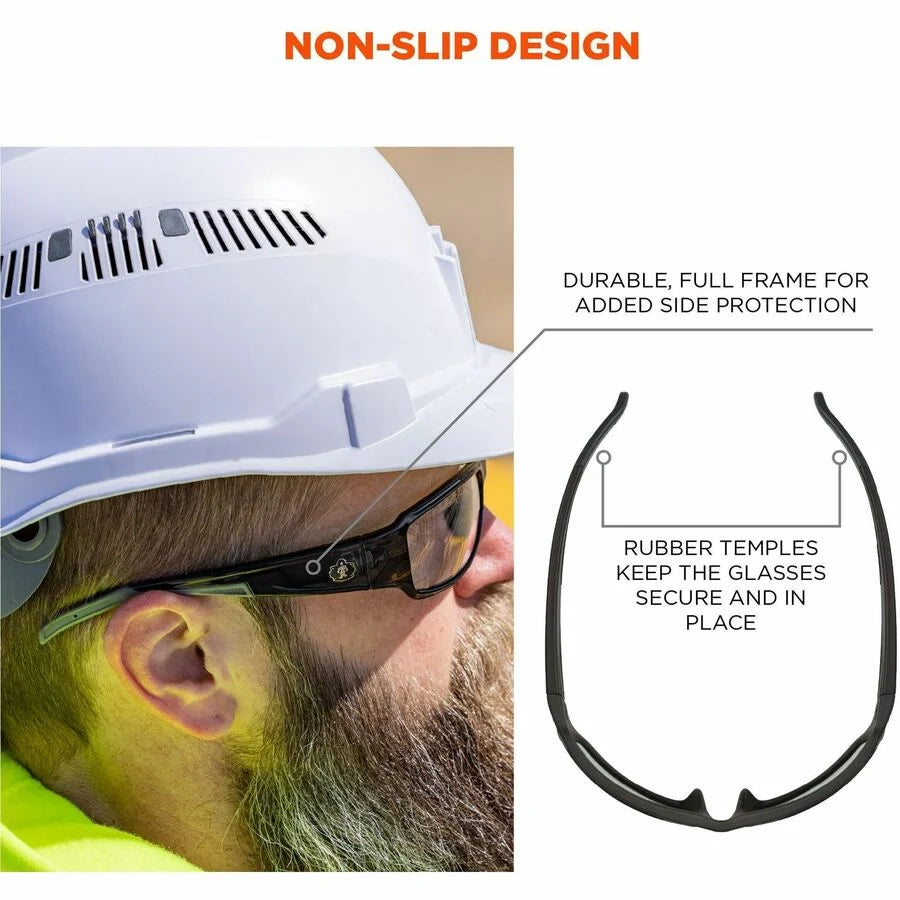 Ergodyne THOR Safety Glasses: Anti-Scratch/Fog UV Protection - Protective Gear