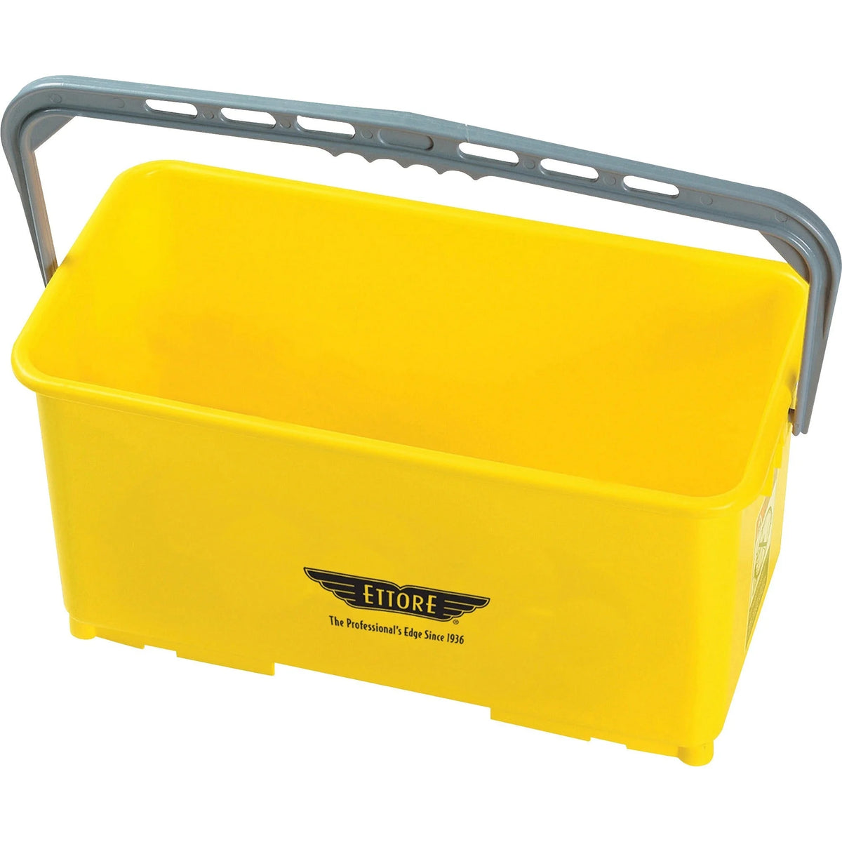 Ettore 6-Gallon Super Bucket: Secure Grip Handle Yellow - Buckets & Wringers