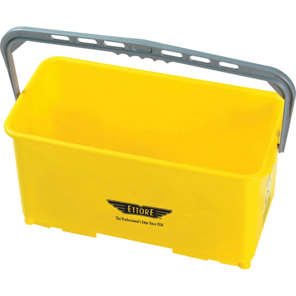 Ettore 6-Gallon Super Bucket: Secure Grip Handle Yellow - Buckets & Wringers