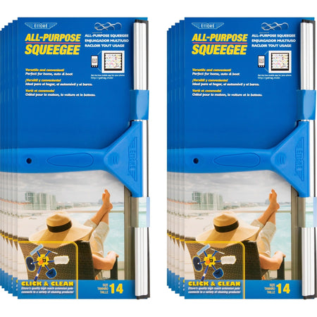 Ettore All-purpose Squeegee: Lightweight Streak-free Cleaning - 12/Carton - Squeegees / Scrappers
