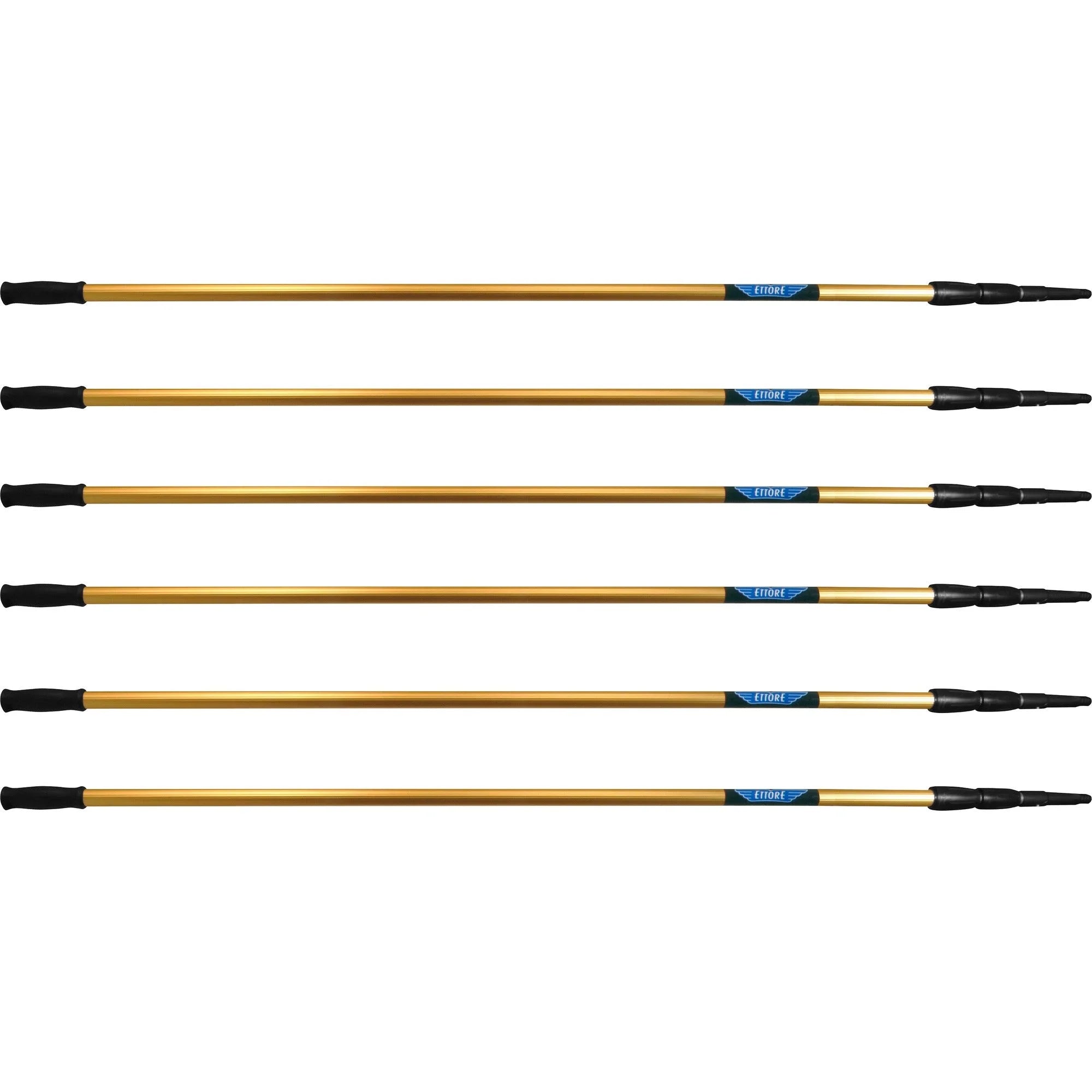 Ettore REA-C-H 3-Section Extension Pole - 18ft Gold Anodized Aluminum - Squeegees / Scrappers