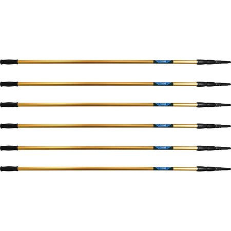 Ettore REA-C-H 3-Section Extension Pole - 18ft Gold Anodized Aluminum - Squeegees / Scrappers