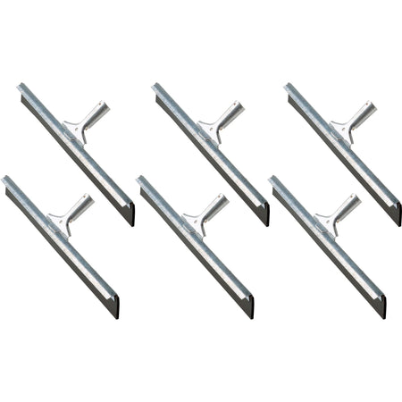 Ettore Straight Steel Floor Squeegee: Durable Rubber Blade - 24’’ Width - Rust Proof - 6/Carton - Squeegees / Scrappers