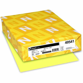 Exact Heavyweight Index Paper - Canary - 94 Brightness - Letter - 8 1/2’’ x 11’’ - 110 lb Basis Weight - Smooth - Copy