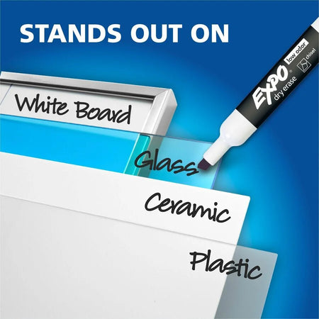 Expo 2-in-1 Dry Erase Markers: Chisel Point Erasable Ink - 4 Pack - Markers & Dry-Erase