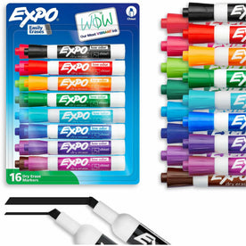 Expo Dry Erase Markers: Chisel Point Assorted Ink - 16/Set - Markers & Dry-Erase