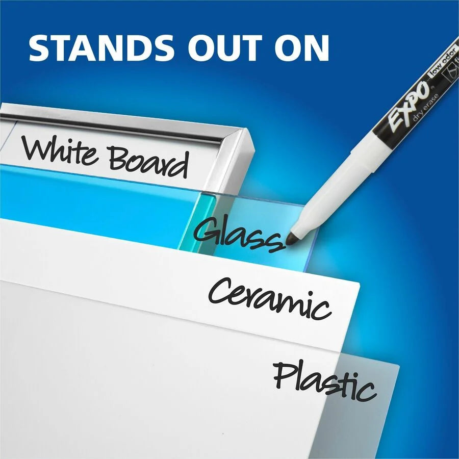 Expo Fine Point Dry Erase Markers - Assorted Ink - 8/Set - & Dry-Erase