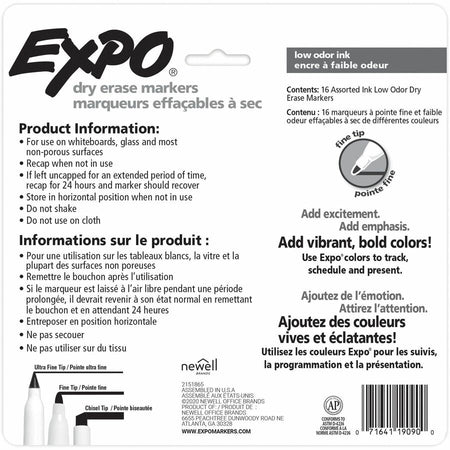 Expo Low-Odor Dry Erase Markers - Rear