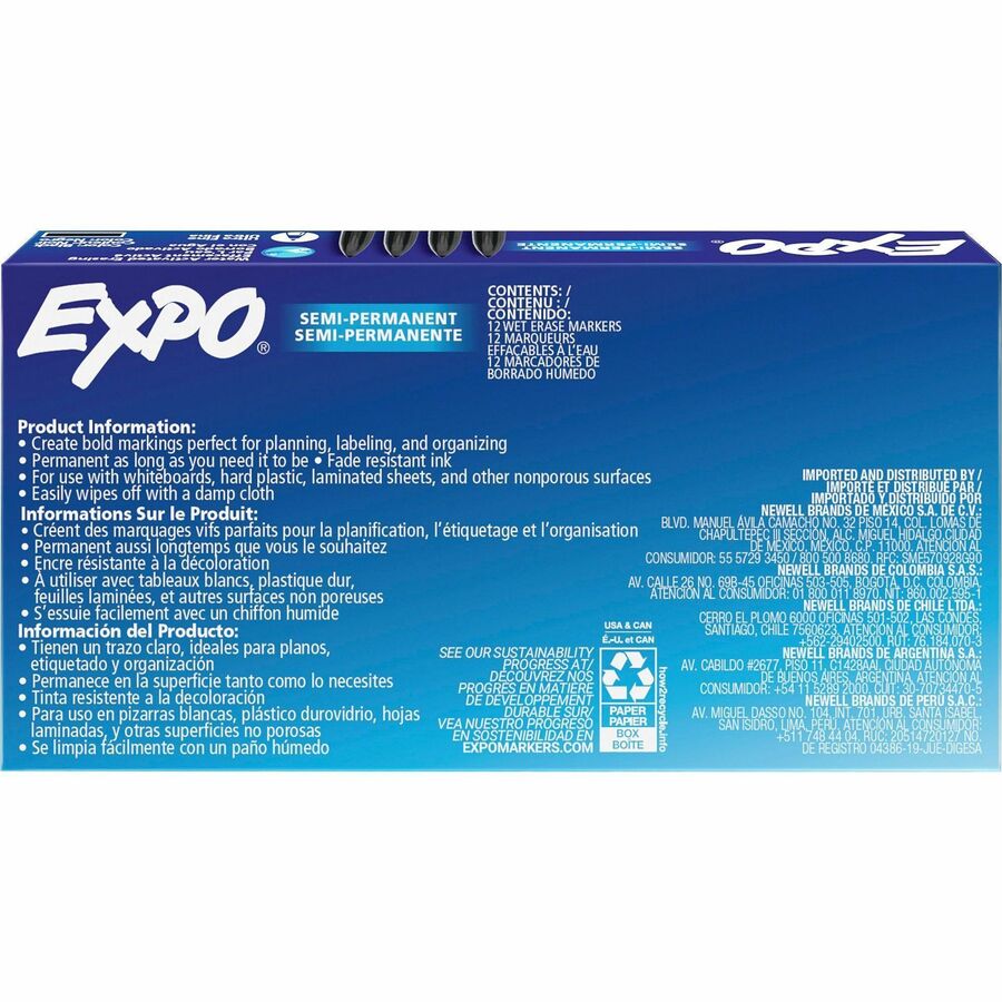 Expo Wet Erase Markers, Ultra Fine Tip - Rear