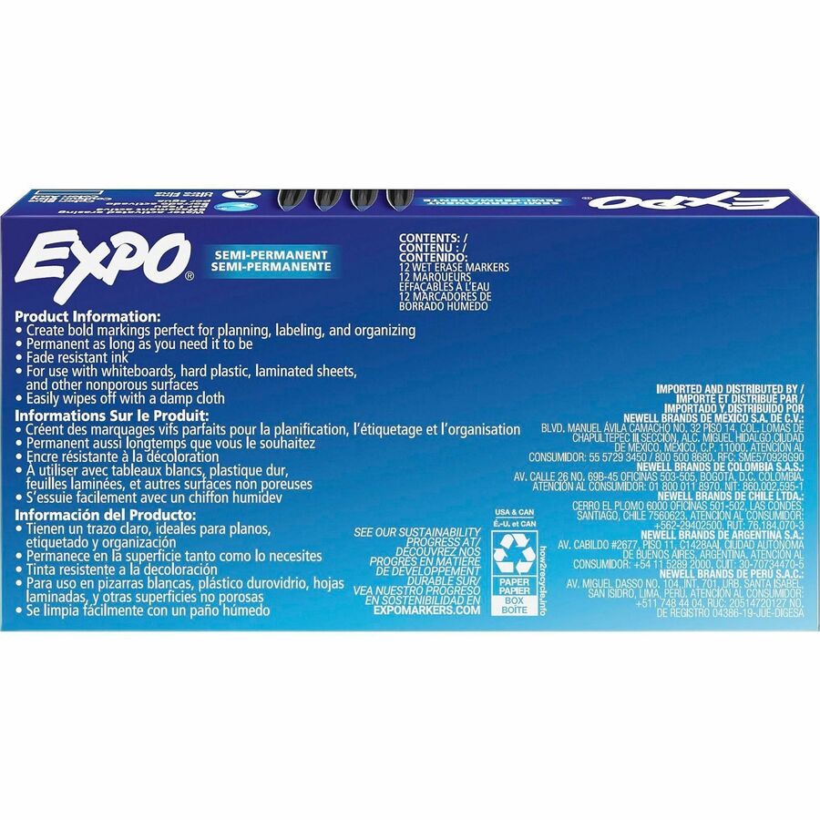 Expo Wet Erase Markers, Ultra Fine Tip - Rear