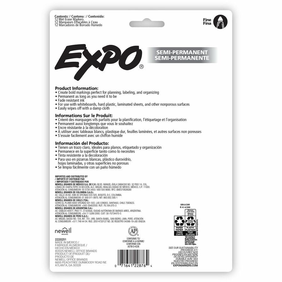 Expo Wet-Erase Markers - Rear