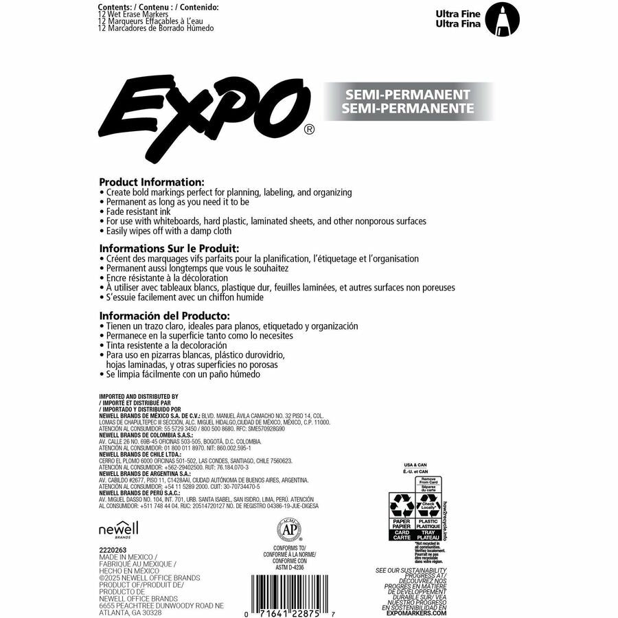 Expo Wet-Erase Markers - Rear