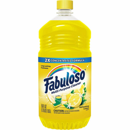 Fabuloso Multi-Purpose Cleaner: Lemon Scent 56 fl oz - Rinse-free & Residue-free - Multipurpose Cleaners
