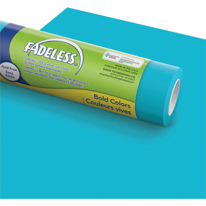 Fadeless Bulletin Board Art Paper: Azure Blue - 48’’ x 50 ft Roll - Versatile for Classroom Home Office - Paper