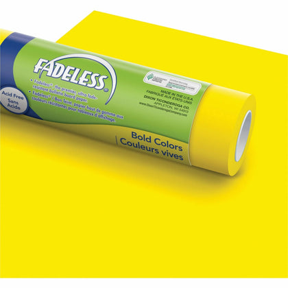 Fadeless Bulletin Board Art Paper: Canary - 48’’ x 50 ft Roll - Versatile for Classroom Home Office - Paper Rolls/Tissue