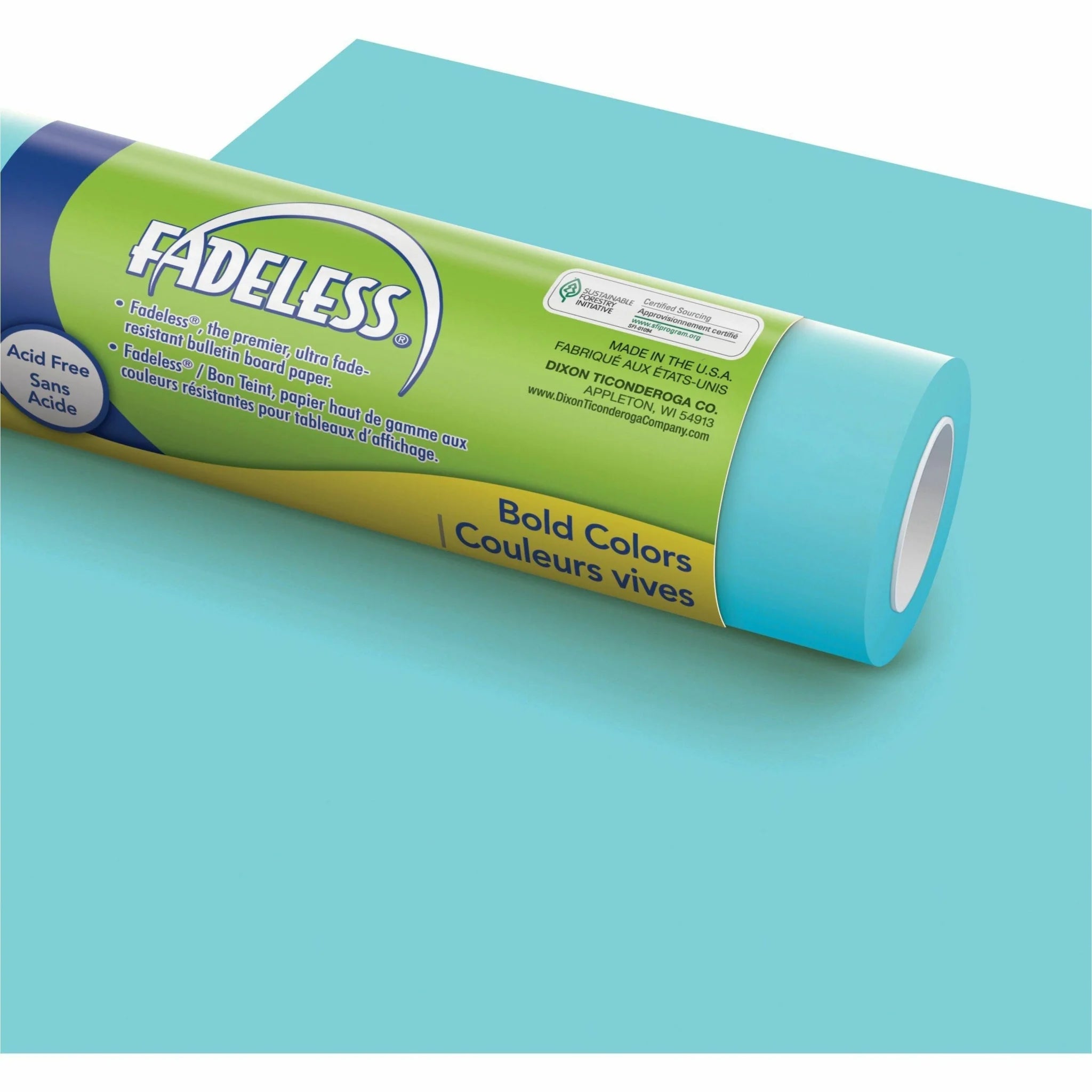 Fadeless Bulletin Board Art Paper: Light Blue - 48’’ x 50 ft Roll - Versatile for Classroom Home and Office - Paper