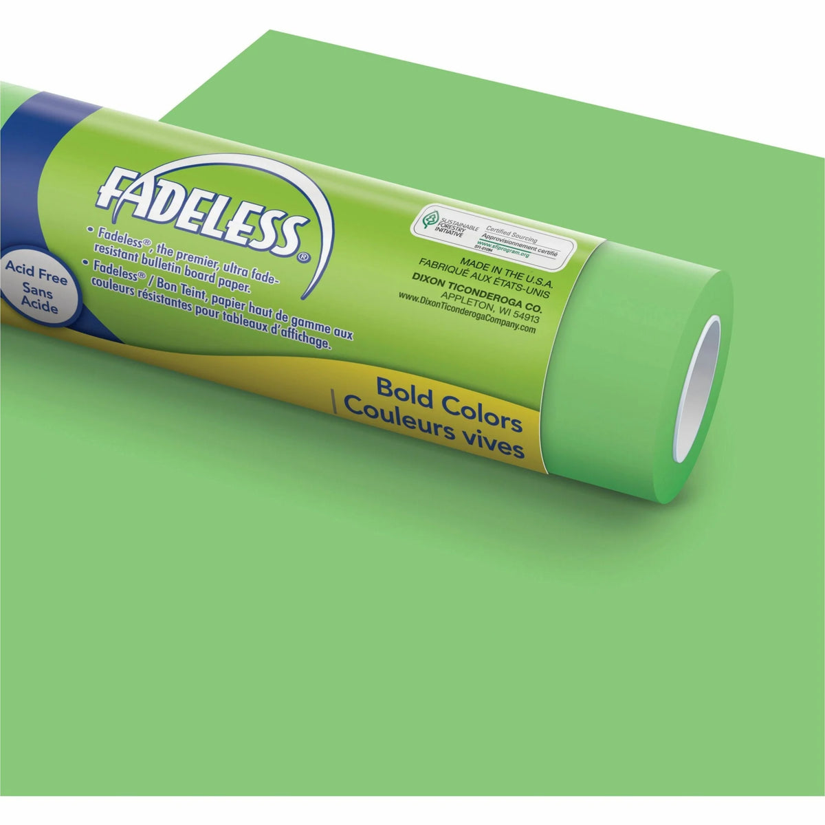 Fadeless Bulletin Board Art Paper: Nile Green - 3’’ x 48’’ 50 ft Roll - Versatile for Craft School Home & Office