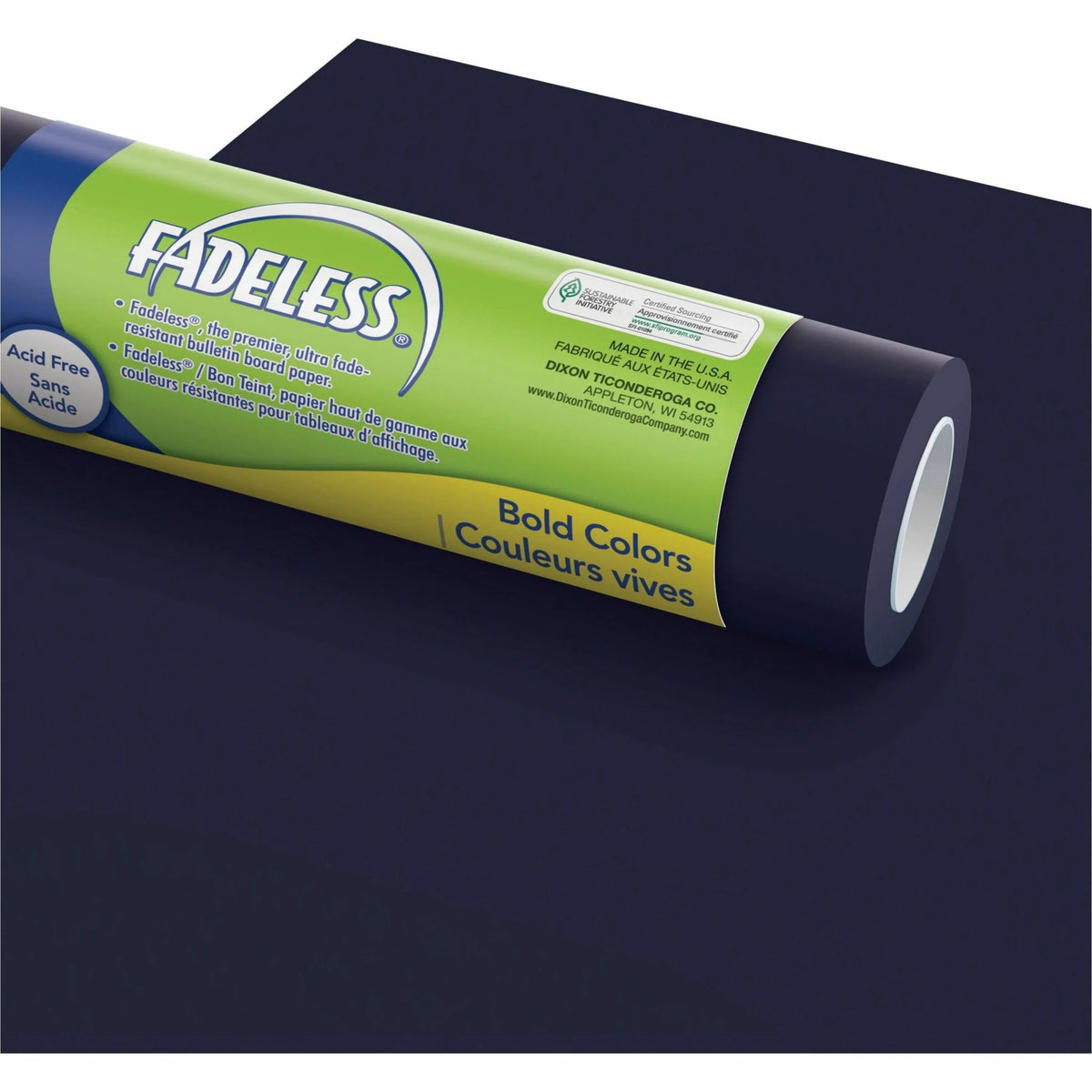 Fadeless Bulletin Board Art Paper: Rich Blue - 3’’x48’’x50ft Roll - Versatile for Classroom Home Office - Paper