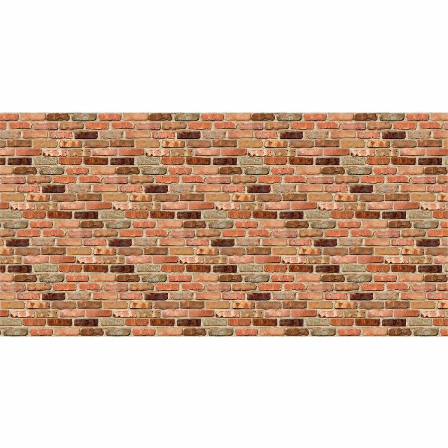 Fadeless Bulletin Board Paper Roll: Reclaimed Brick Design - 48’’ x 50 ft - School Home Office Decor - Art Rolls/Tissue