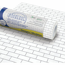 Fadeless Bulletin Board Paper Roll: White Subway Tile Design - 48’’ x 50 ft - School Home Office Decor - Art