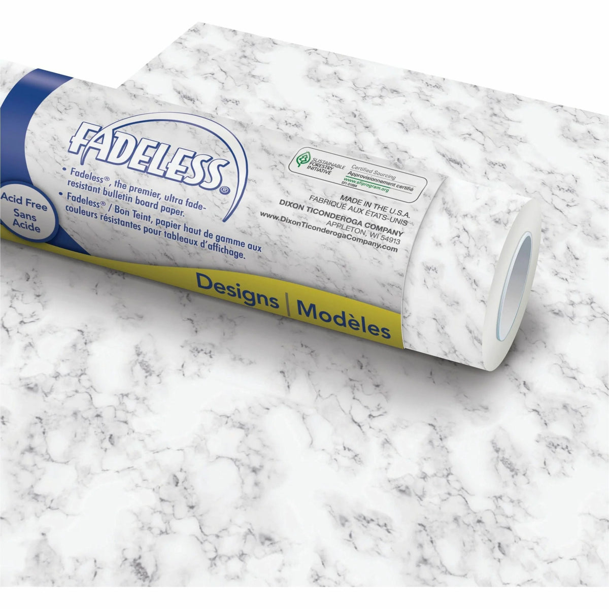 Fadeless Bulletin Board Paper Rolls: White 48’’ x 50 ft - Ideal for Art Craft School Home Office - Rolls/Tissue