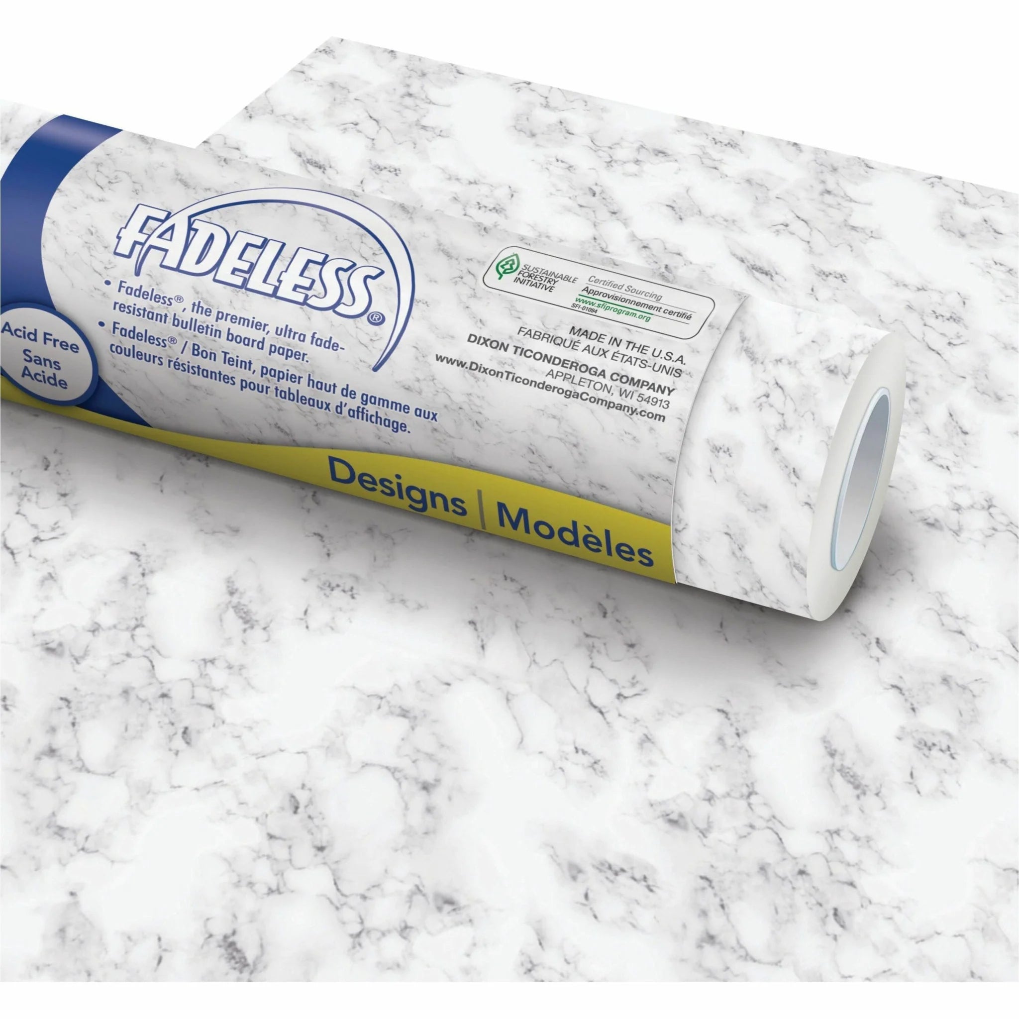 Fadeless Bulletin Board Paper Rolls: White 48’’ x 50 ft - Ideal for Art Craft School Home Office - Rolls/Tissue