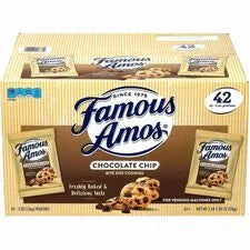 Famous Amos Chocolate Chip Cookies - 1 Serving Pouches - 36 Pack - Sweets
