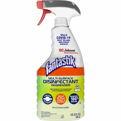 fantastik® Disinfectant Degreaser Spray - 32 fl oz - Fresh Scent - Easy to Use & Deodorize - Disinfectants